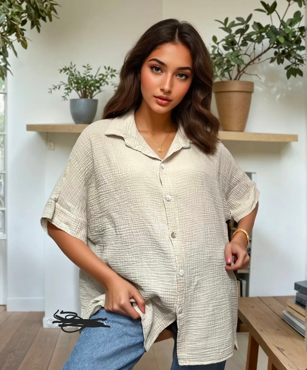 Chemise en gaz de coton