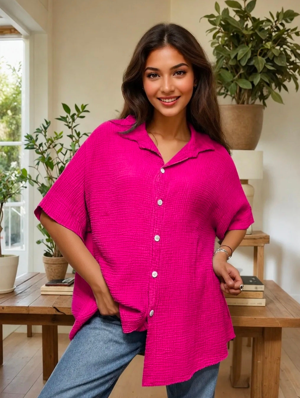 Chemise en gaz de coton
