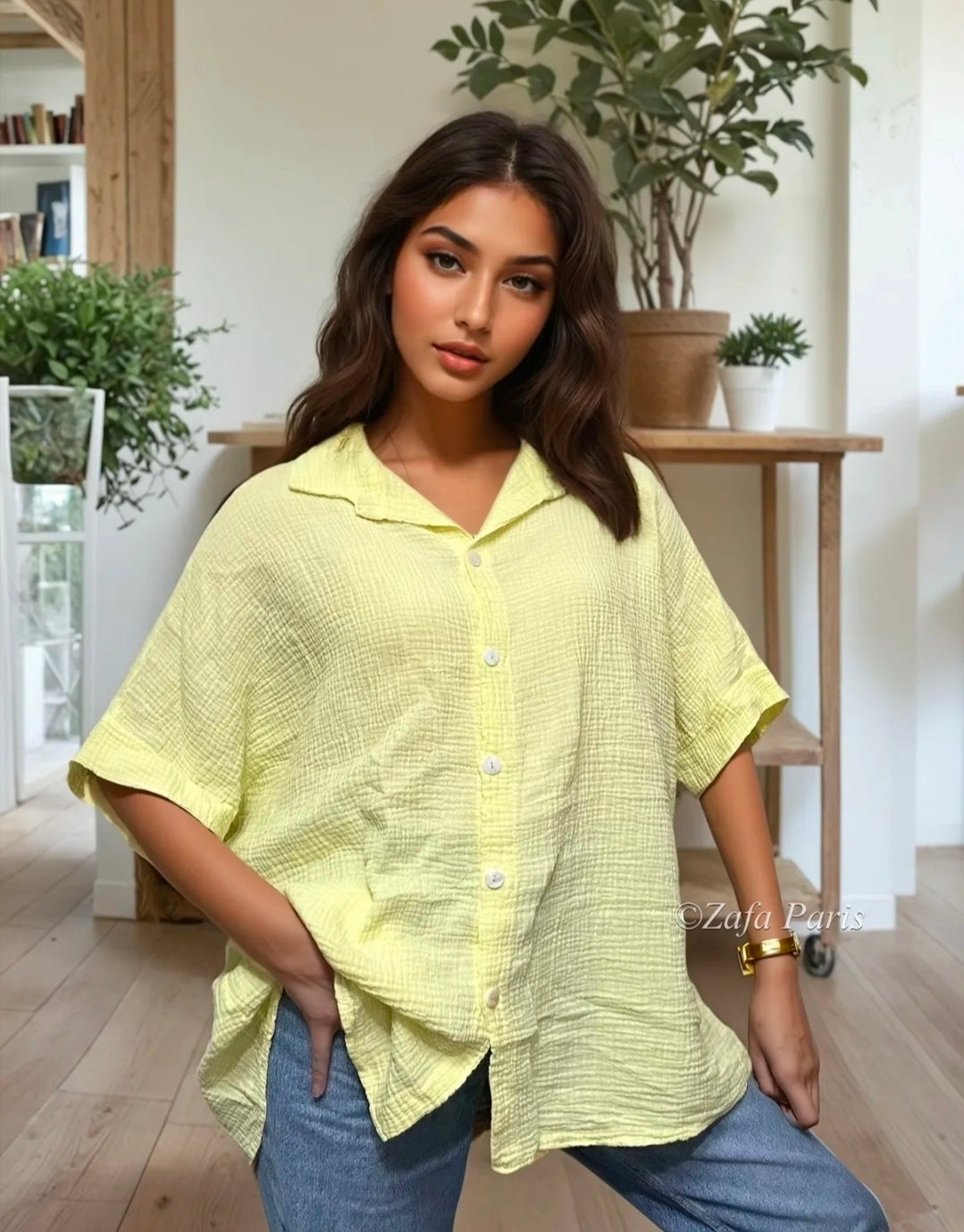 Chemise en gaz de coton
