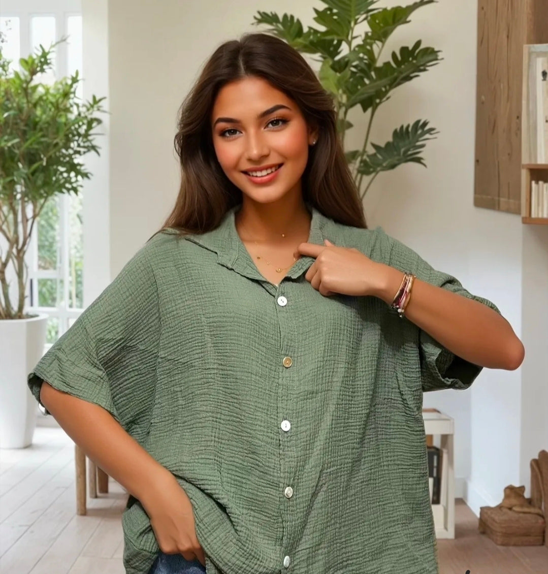 Chemise en gaz de coton